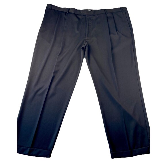 Perry Ellis America Dress Pants Trousers Slacks Black Ice Mens 52 X 29 NWT - Picture 1 of 12